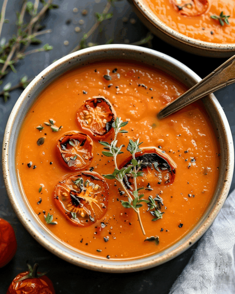 Creamy Roasted Garlic Tomato Soup
