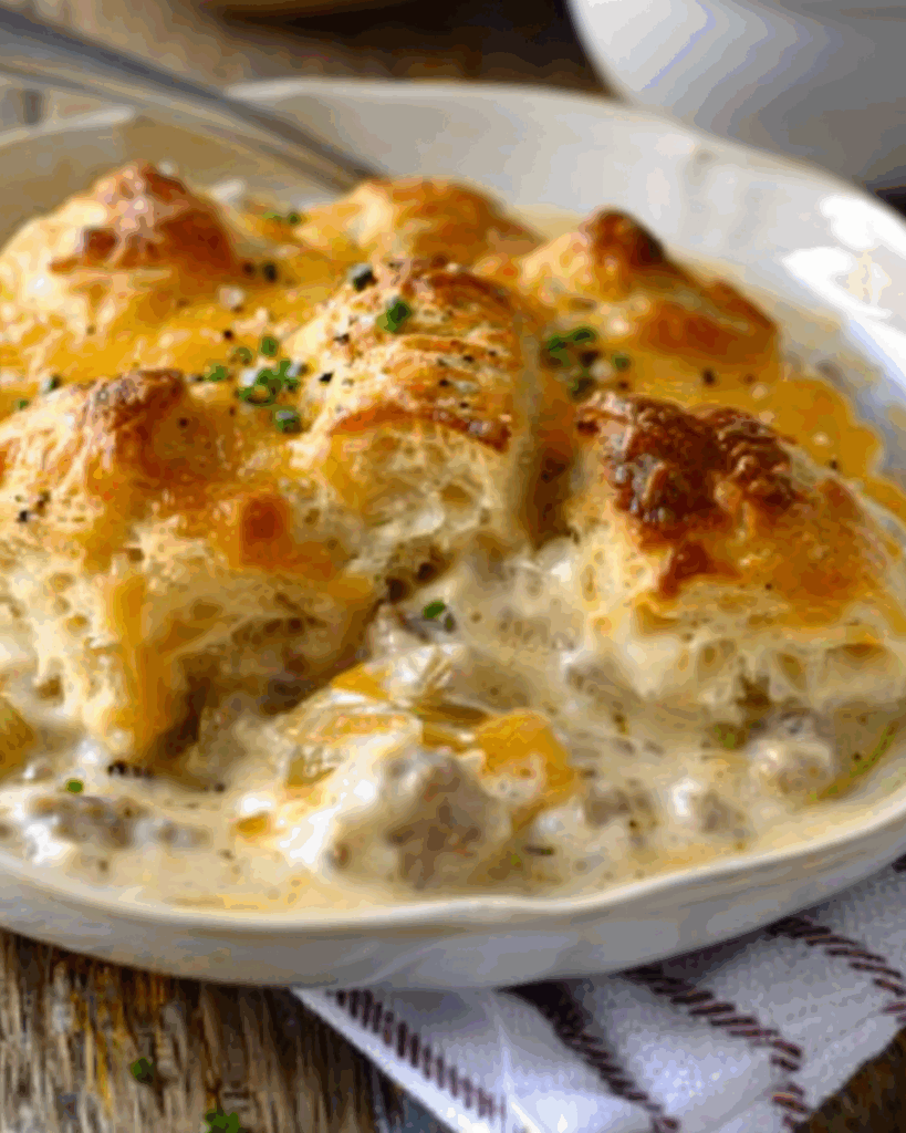 Biscuits and Gravy Casserole