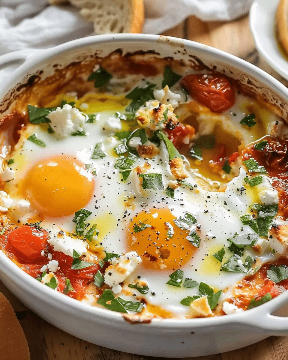 Baked Feta Eggs
