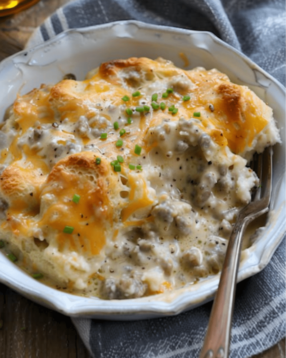 Biscuits and Gravy Casserole