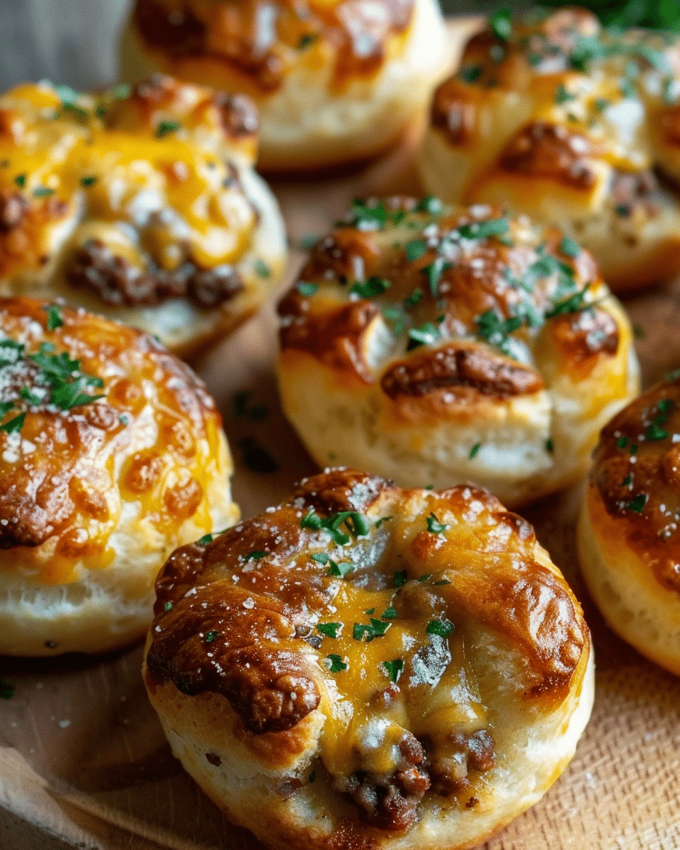 Irresistible Garlic Parmesan Cheeseburger Bites