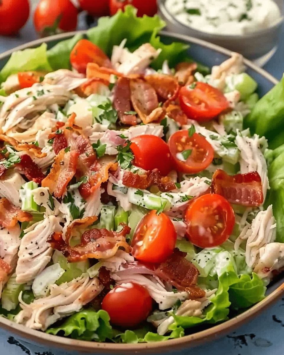 Chicken Salad with Lettuce and Tomato