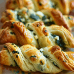 Spinach Feta Puff Pastry Twists