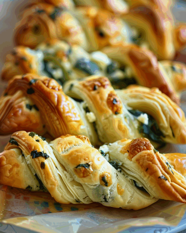 Spinach Feta Puff Pastry Twists