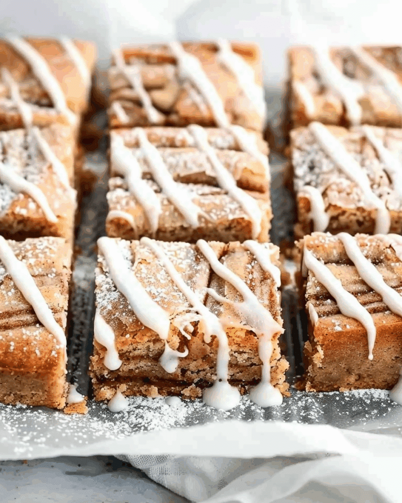 Cinnamon Roll Blondies