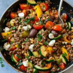 Mediterranean Ground Beef Stir Fry