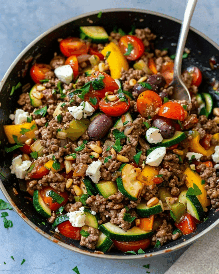 Mediterranean Ground Beef Stir Fry