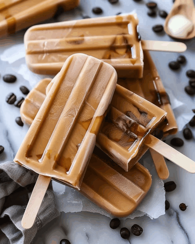 Vanilla Cold Brew Coffee Popsicles