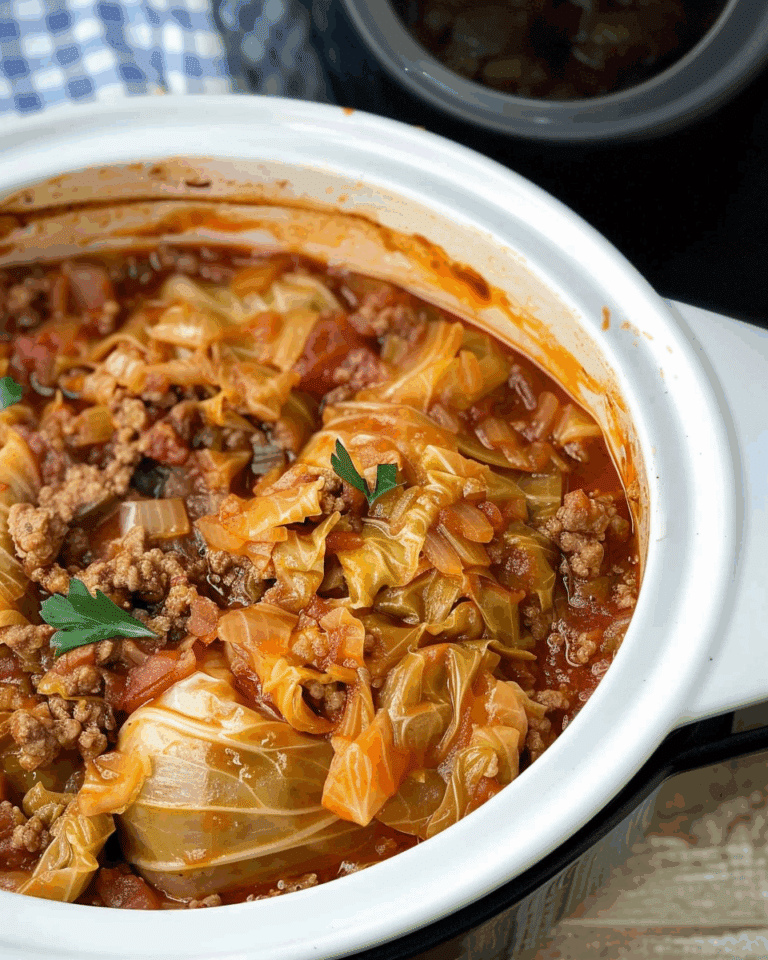 Slow Cooker Unstuffed Cabbage Rolls
