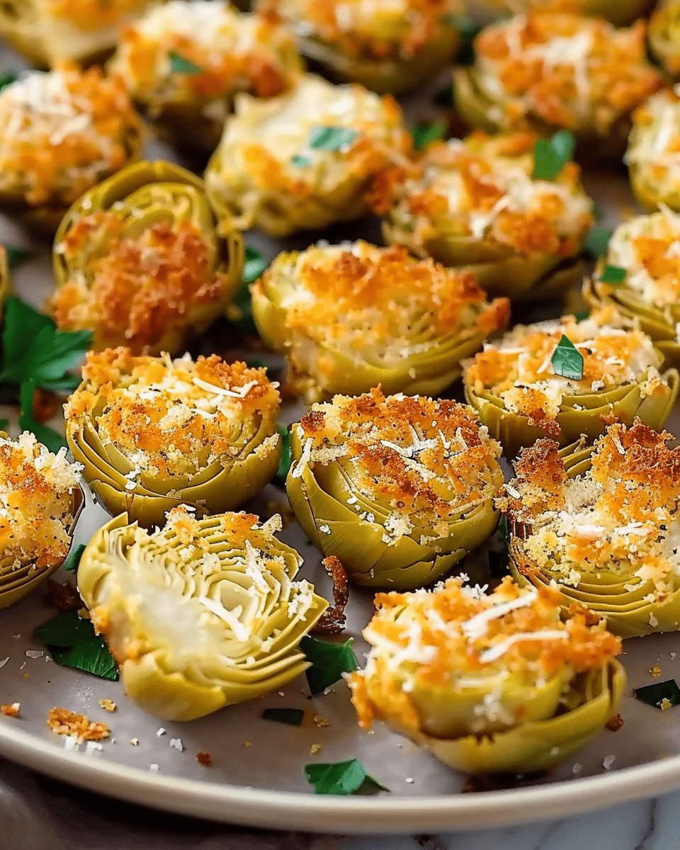 Crispy Parmesan Artichoke Hearts