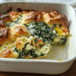 Croissant Strata with Spinach, Feta, and Gruyère