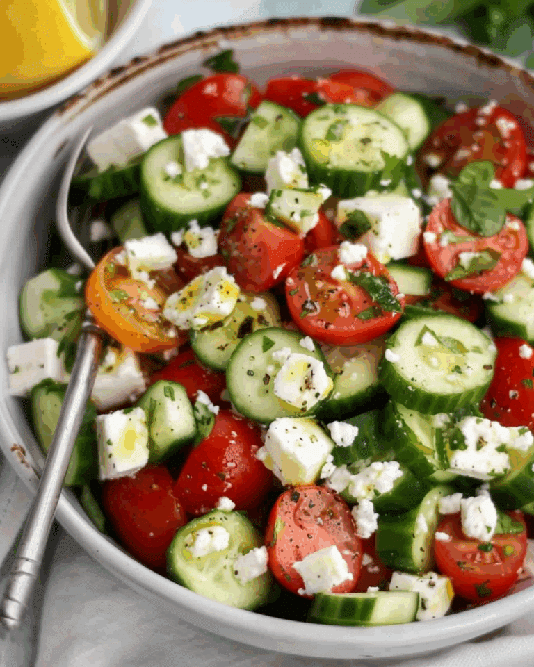 Greek Cucumber Tomato Feta Salad