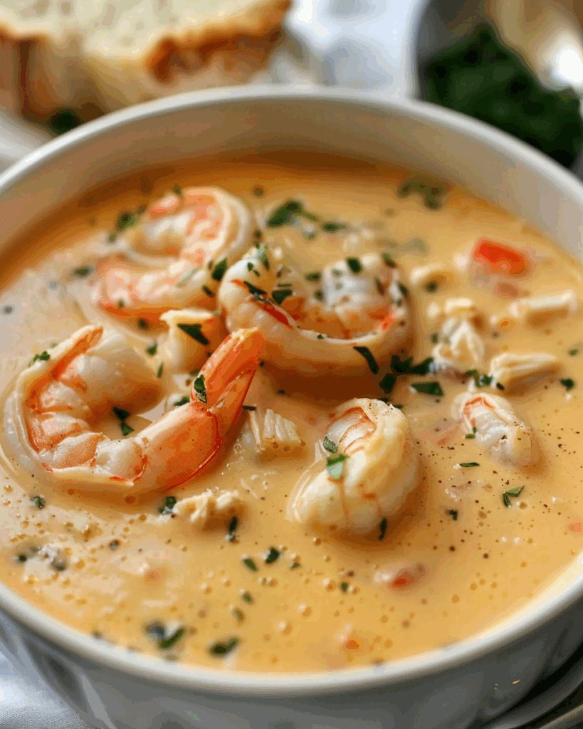 Creamy Crab and Shrimp Seafood Bisque