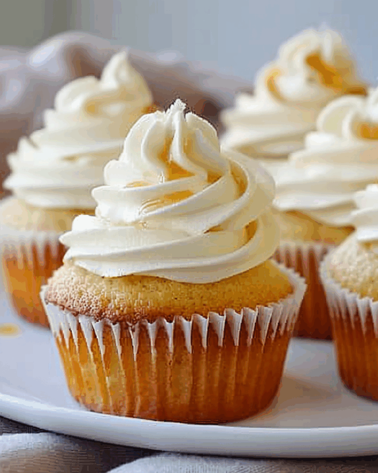 Honey Peach Cream Cheese Cupcakes
