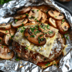 Mushroom And Swiss Burger Foil Packets