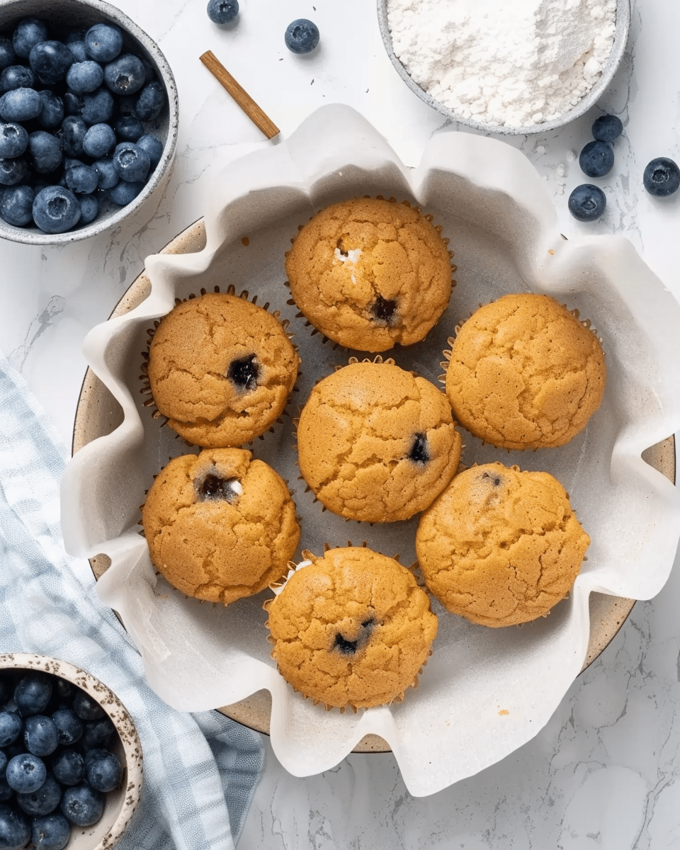 Cottage Cheese Blueberry Muffins