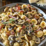 Orecchiette with Mushroom Thyme Sauce