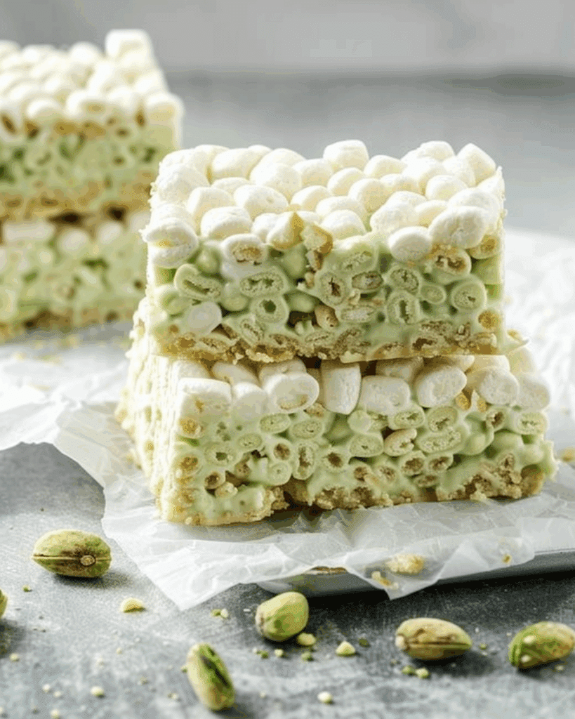 Pistachio Rice Krispie Treats