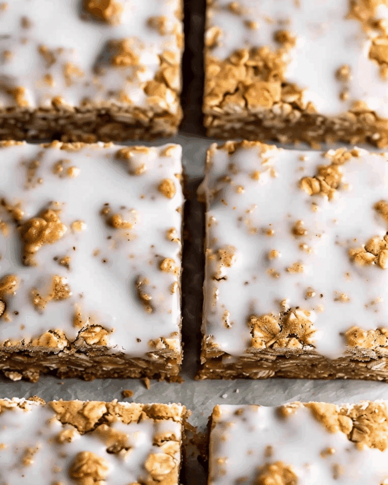 Iced Oatmeal Cookie Bars