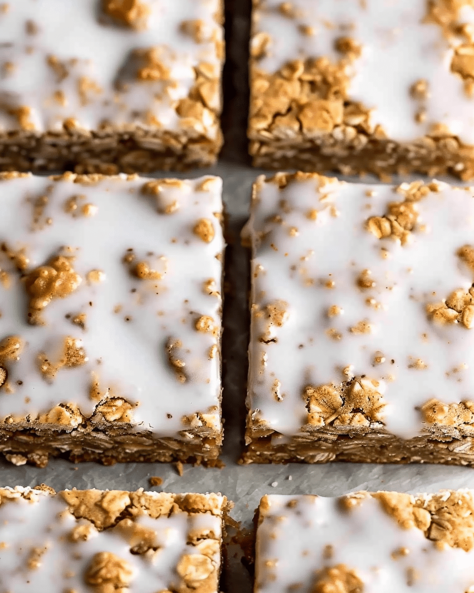 Iced Oatmeal Cookie Bars