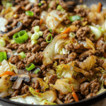 Chinese Ground Beef and Cabbage Stir Fry