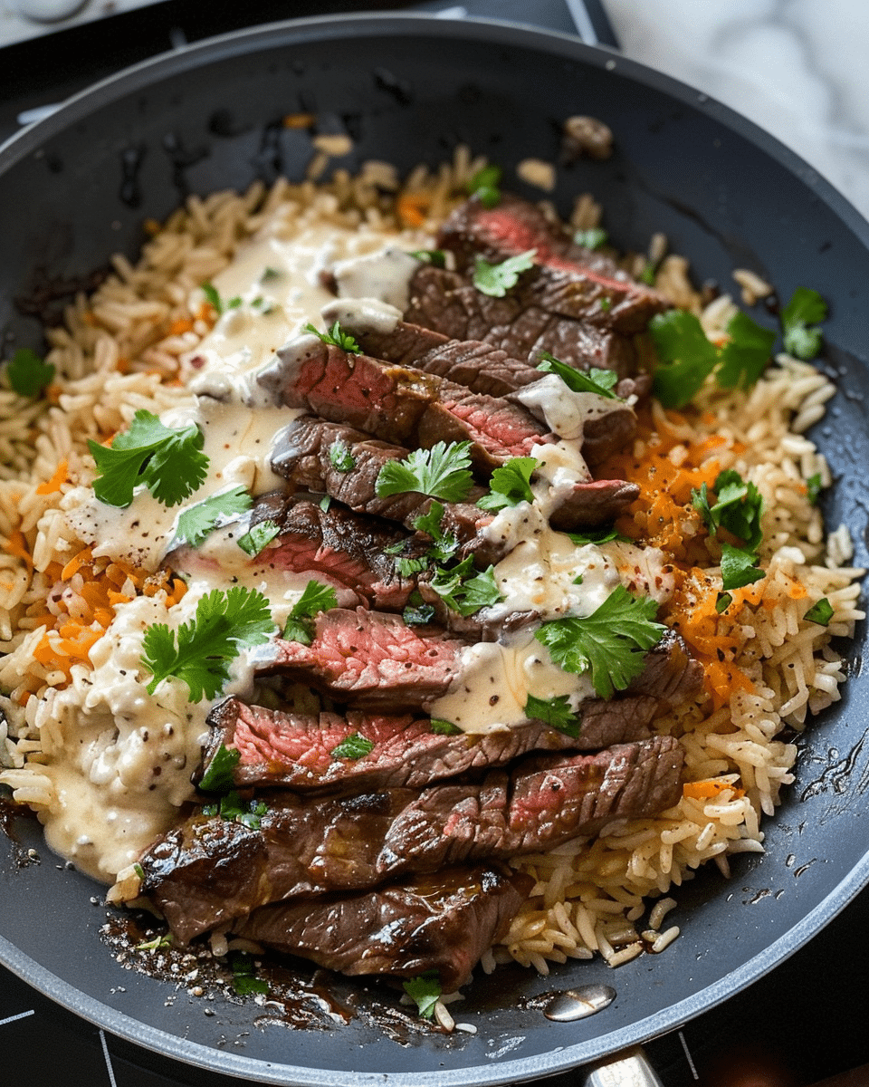 Steak Queso Rice