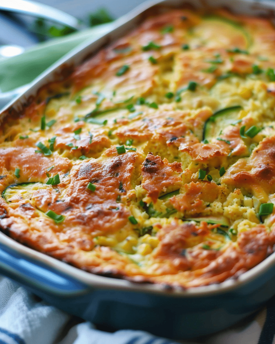 Zucchini Cornbread Casserole
