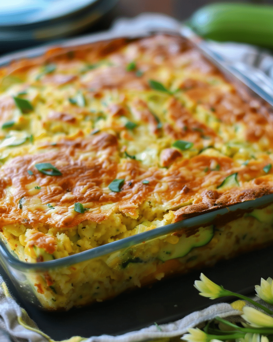Zucchini Cornbread Casserole