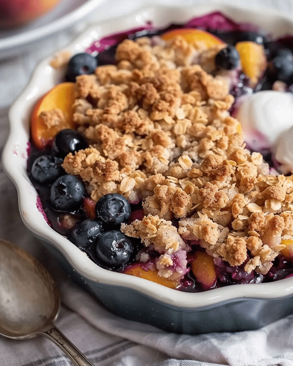Blueberry Peach Crumble