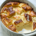 Custard Bread Pudding with Vanilla Sauce
