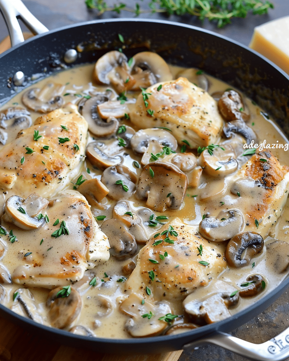 Mushroom Asiago Chicken
