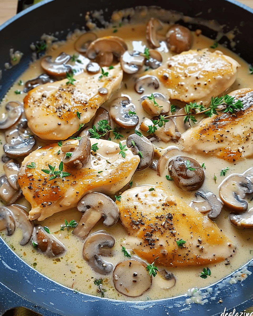 Mushroom Asiago Chicken