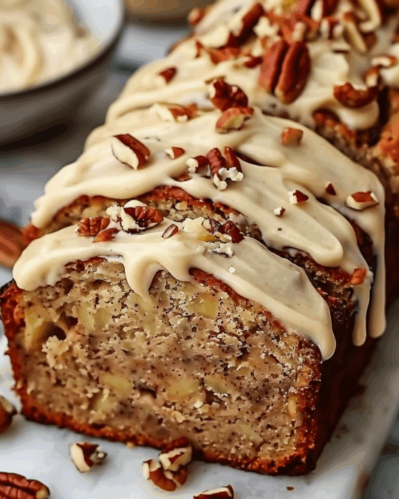 Hummingbird Bread With Cinnamon Cream Cheese Frosting