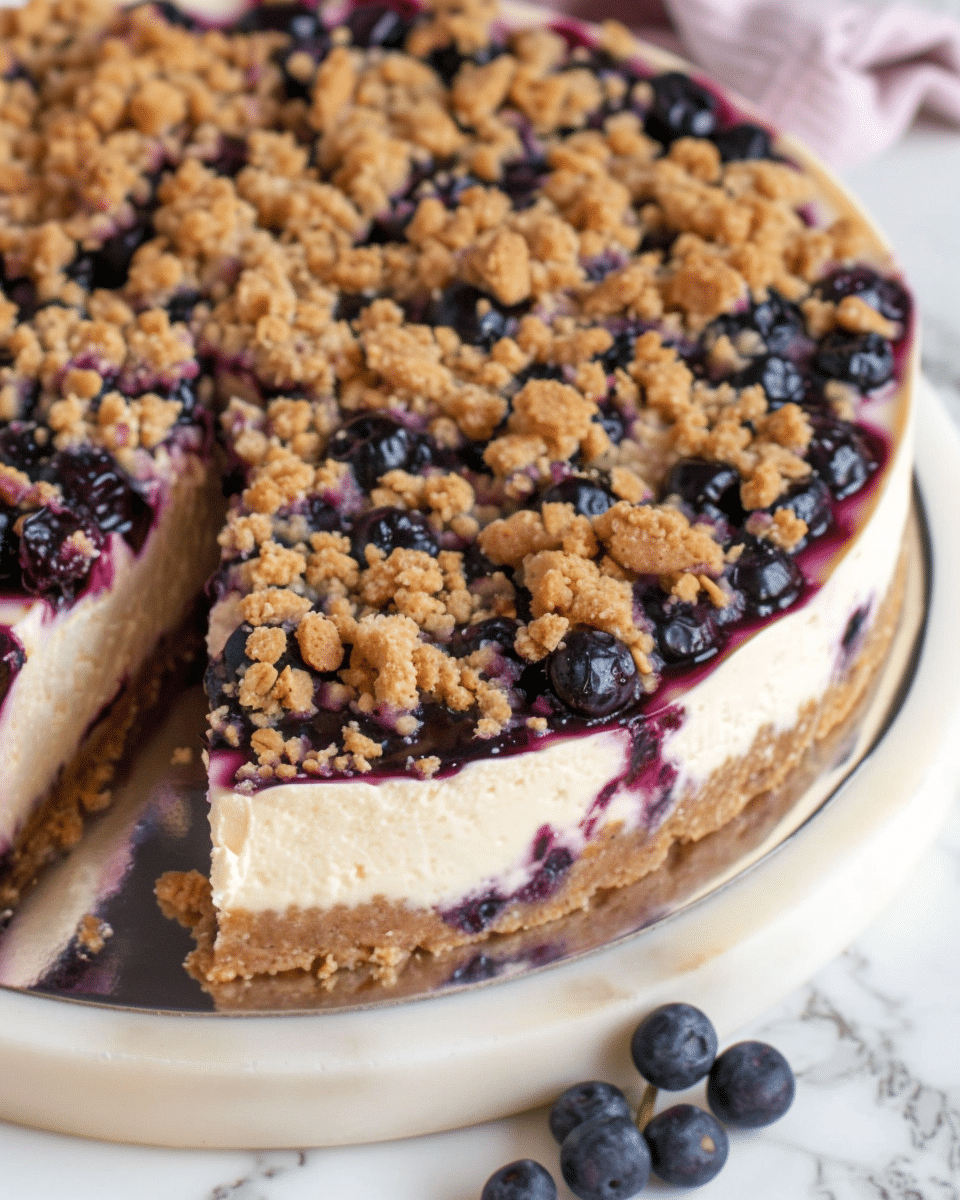 Blueberry Crumble Cheesecake