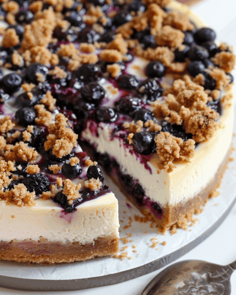 Blueberry Crumble Cheesecake
