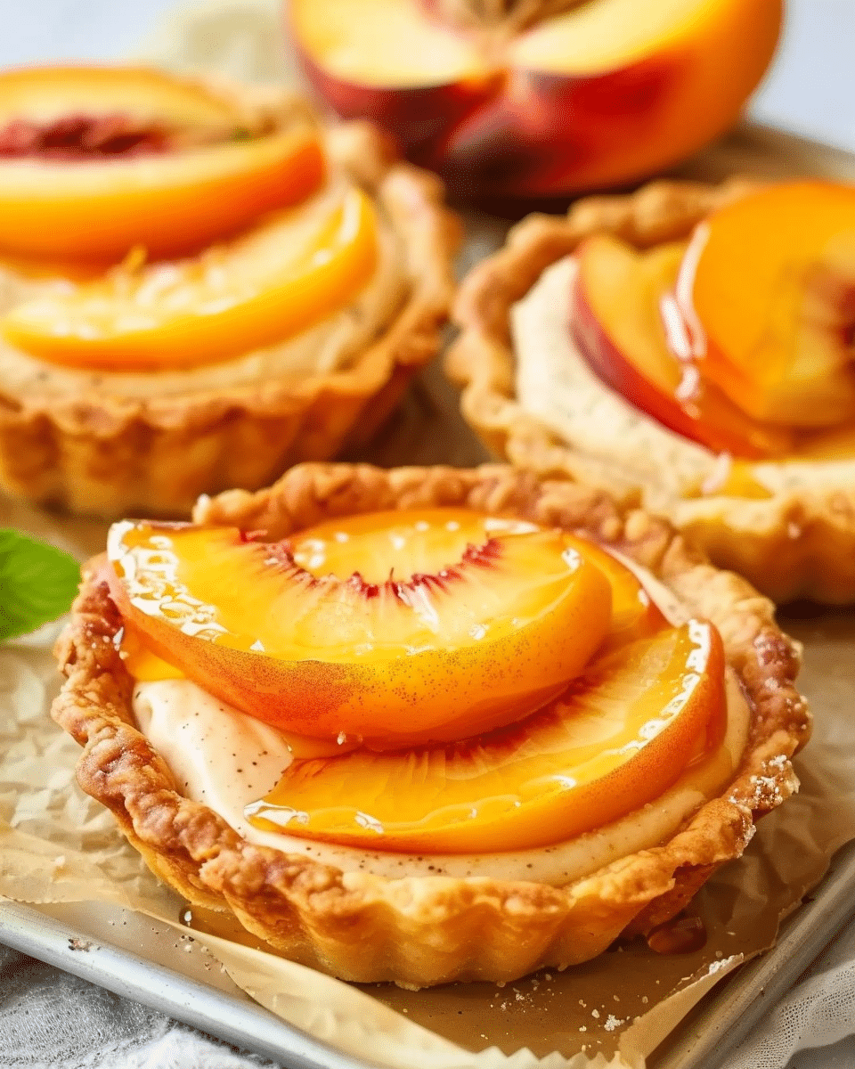 Mini Peach and Cream Cheese Tarts