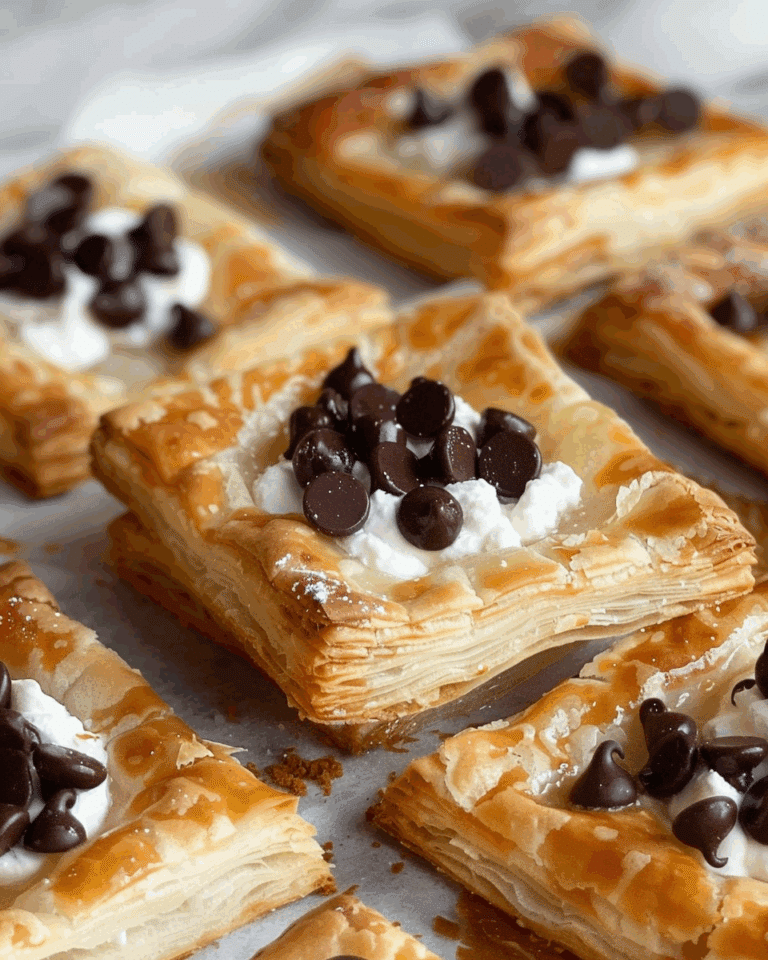 Ricotta Chocolate Chip Pastry Squares