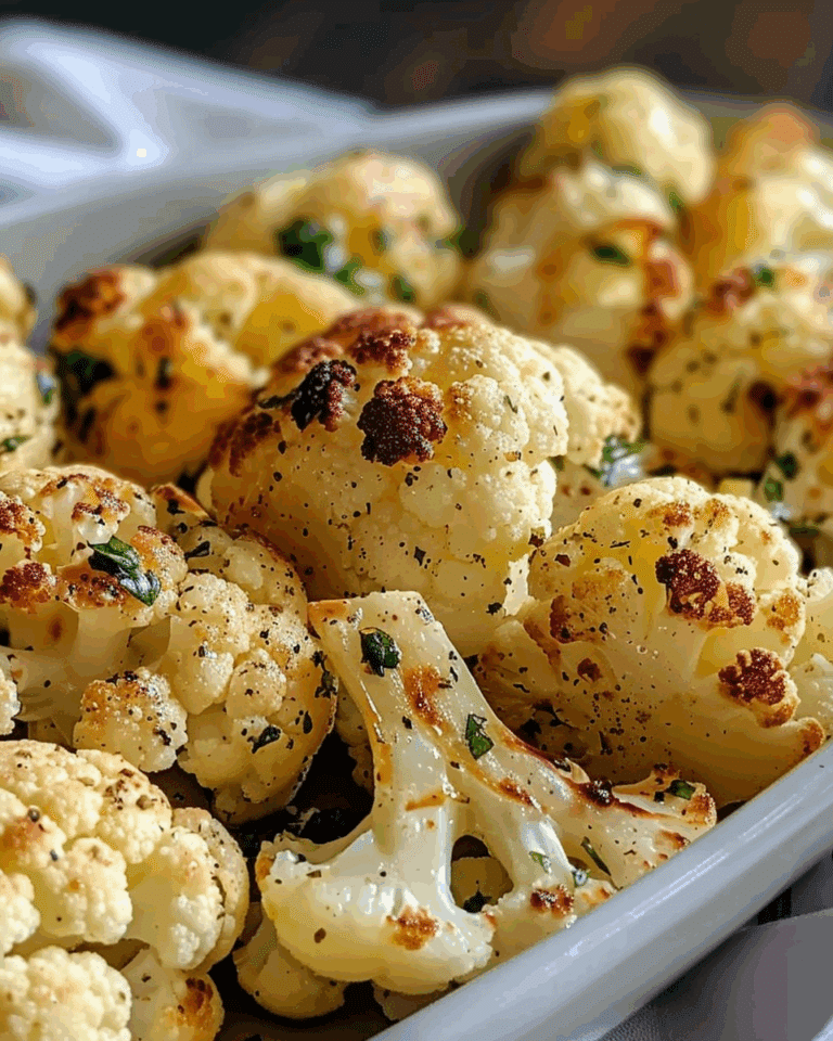 Garlic Butter Roasted Cauliflower