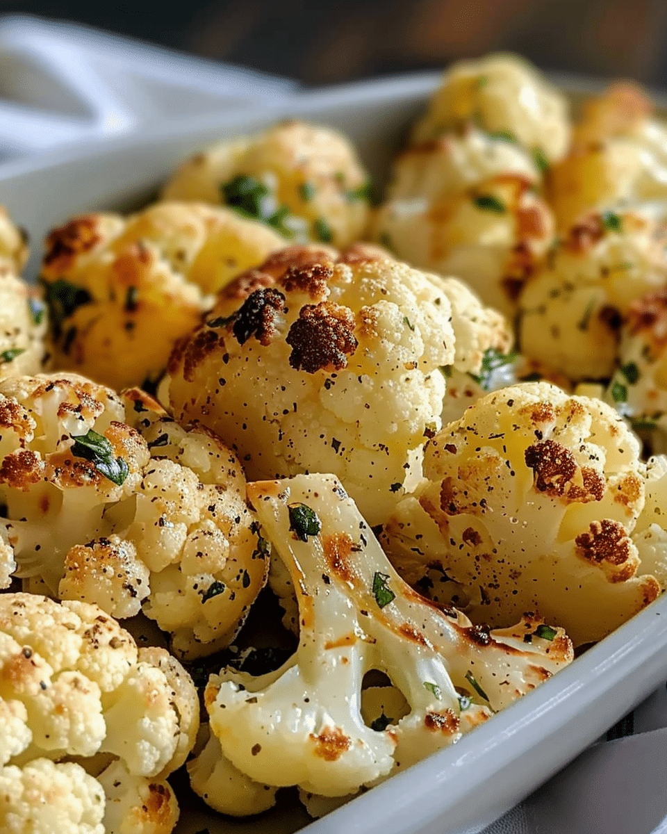 Garlic Butter Roasted Cauliflower