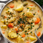 One Pot Creamy Vegetable Soup