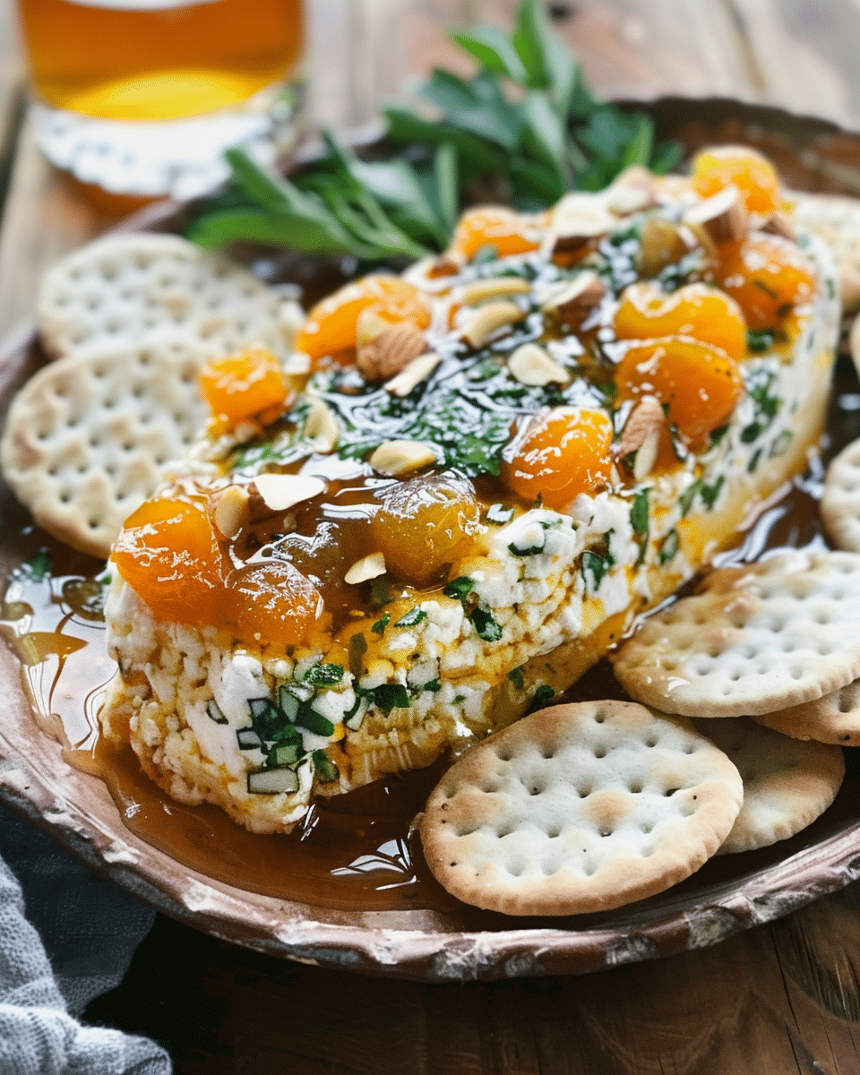 Honey Apricot and Almond Goat Cheese Spread