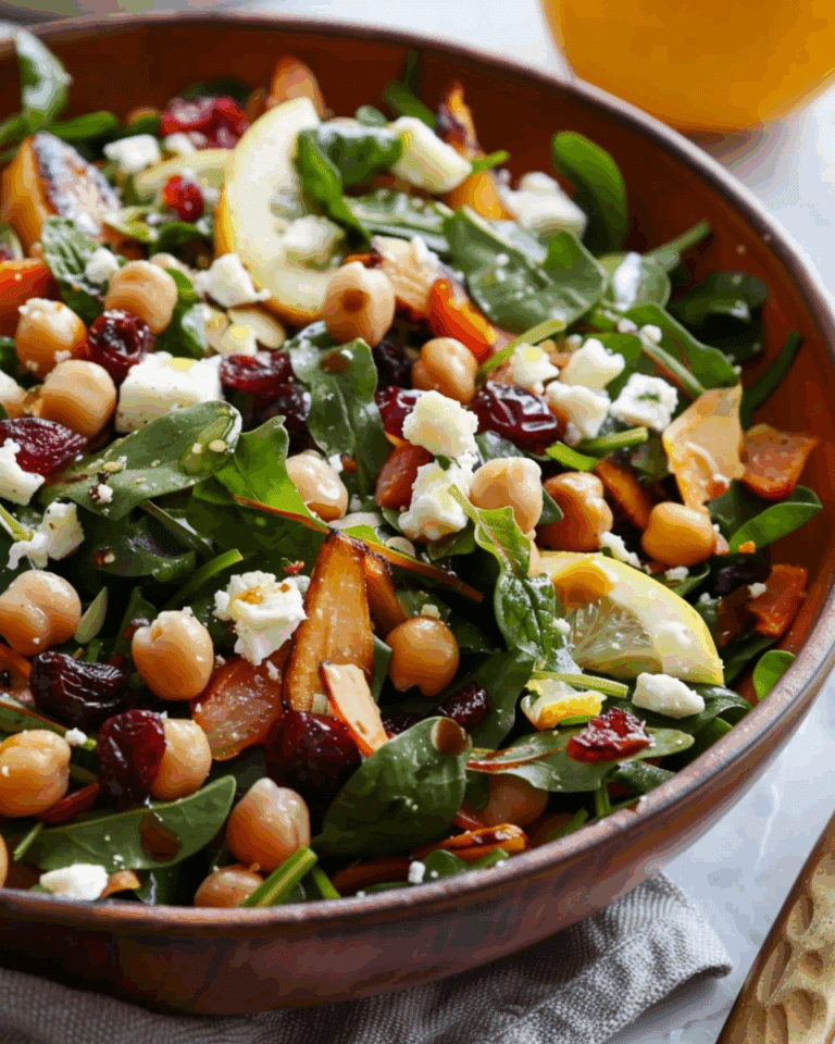 Feta Cranberry Chickpeas Lemon Vinaigrette Salad