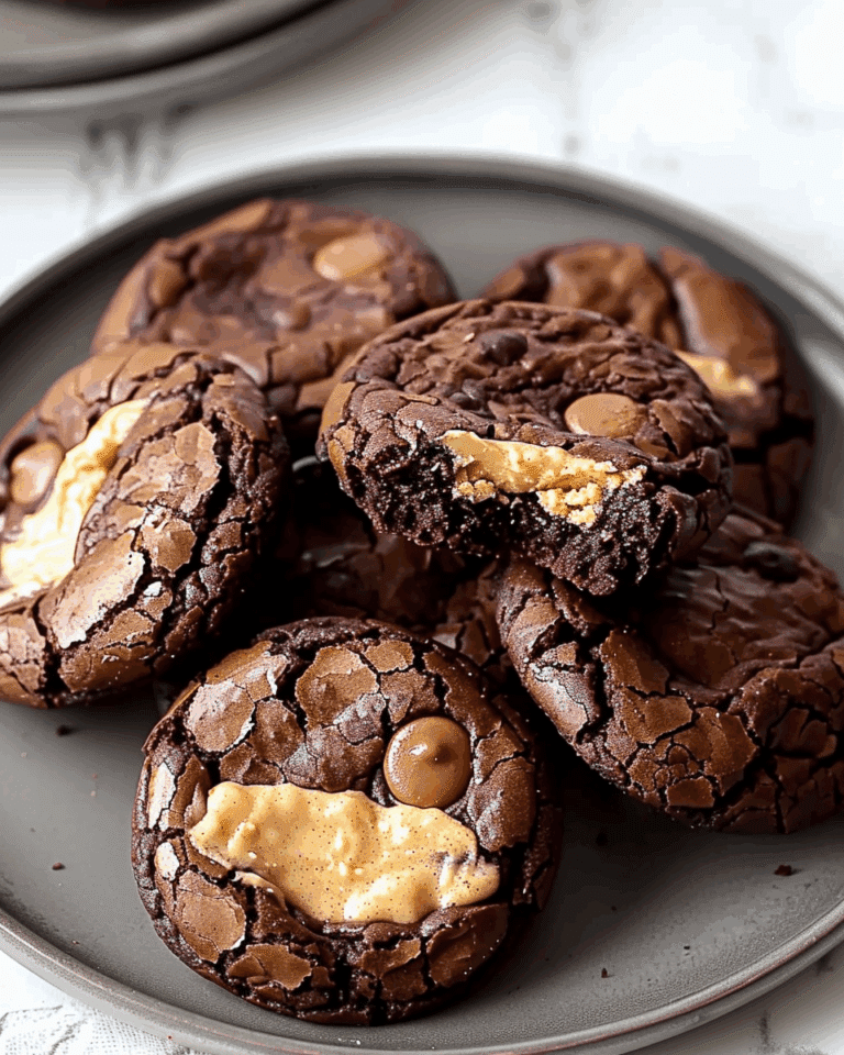 Peanut Butter-Filled Brownie Cookies