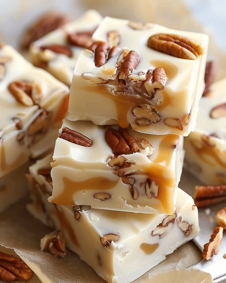 White Chocolate Caramel Pecan Fudge