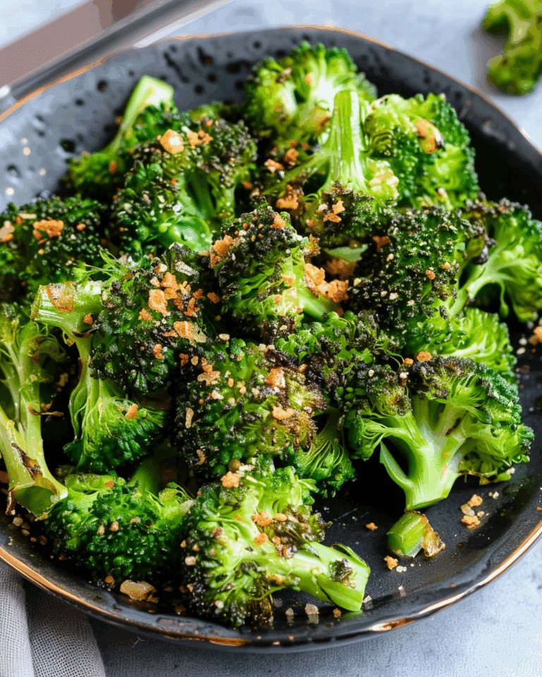 Crispy Garlic Air Fryer Broccoli