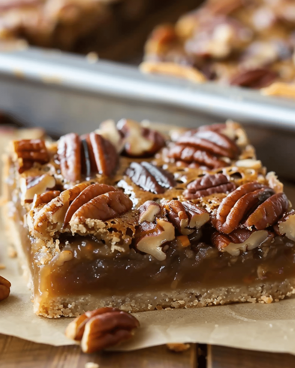 Lazy Girl Pecan Pie Bars