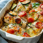 Best Mediterranean Chicken Zucchini Bake