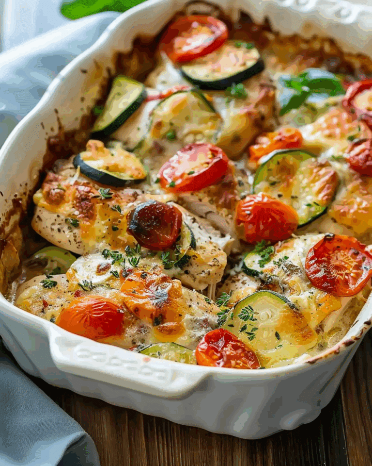 Best Mediterranean Chicken Zucchini Bake