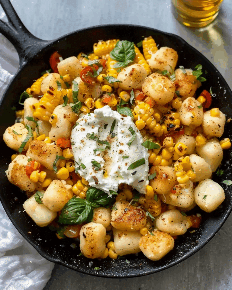Summer Skillet Gnocchi with Corn and Burrata