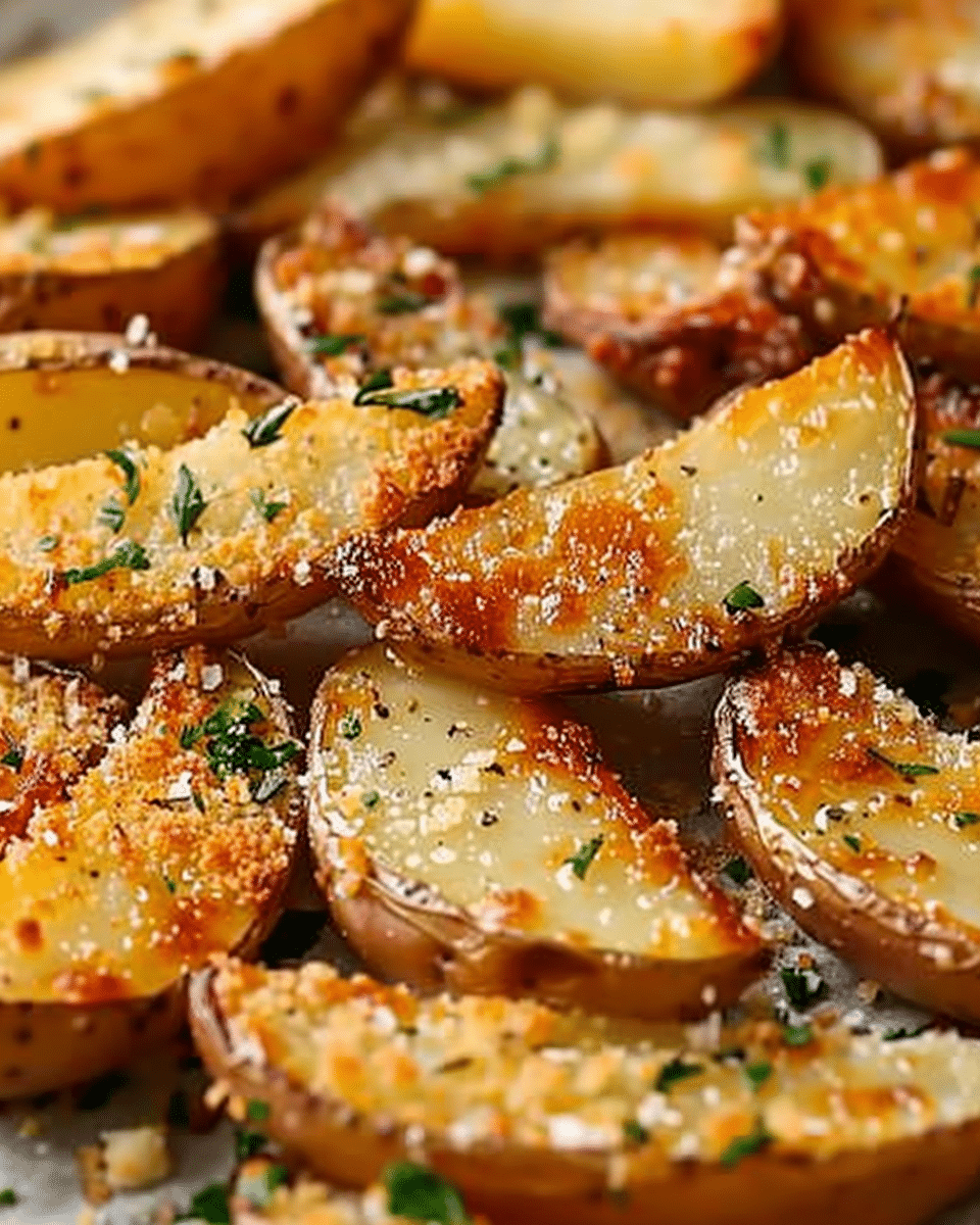 Baked Garlic Parmesan Potato Wedges